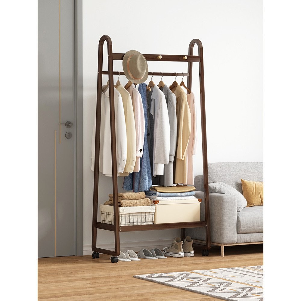 Floor-standing Household Clothes Rack Bedroom Clothes and Bag Storage ...