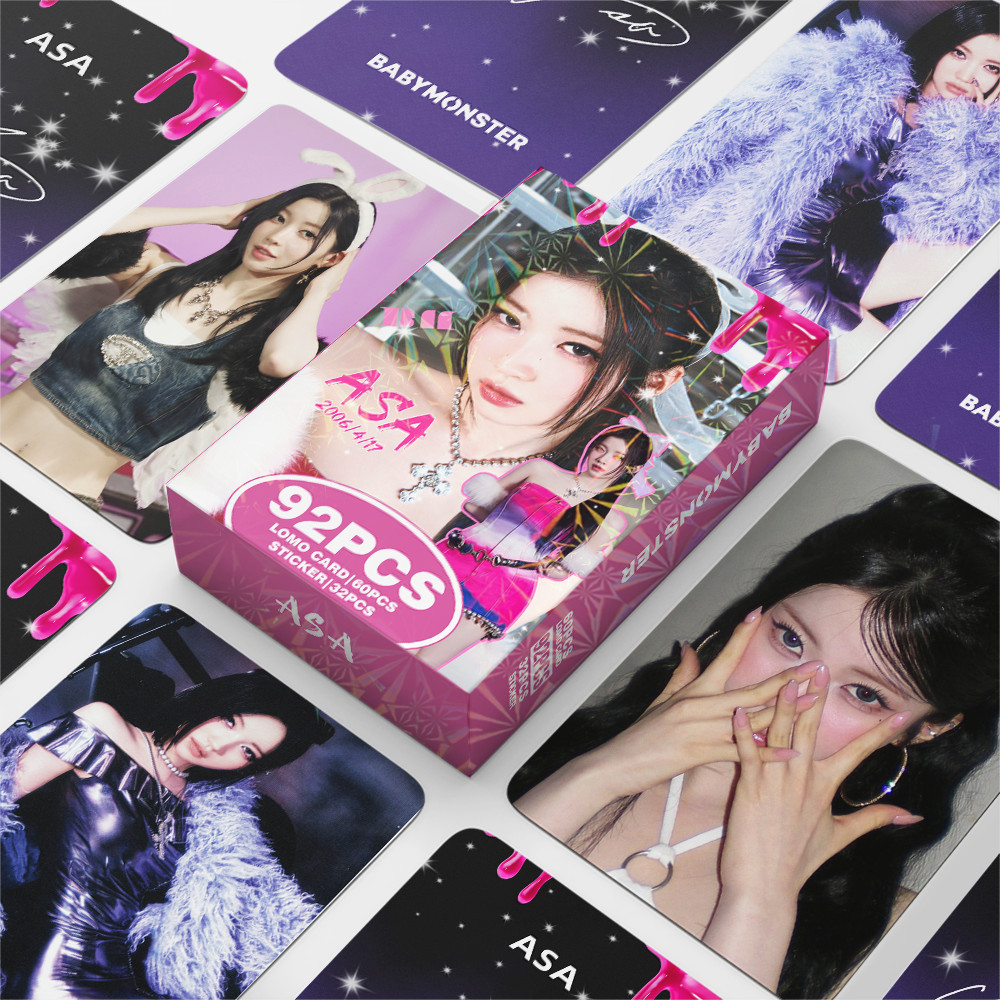92pcs/box BM ASA DRIP Ghost Lomo Cards Stickers BABYMONS7ER Album ...