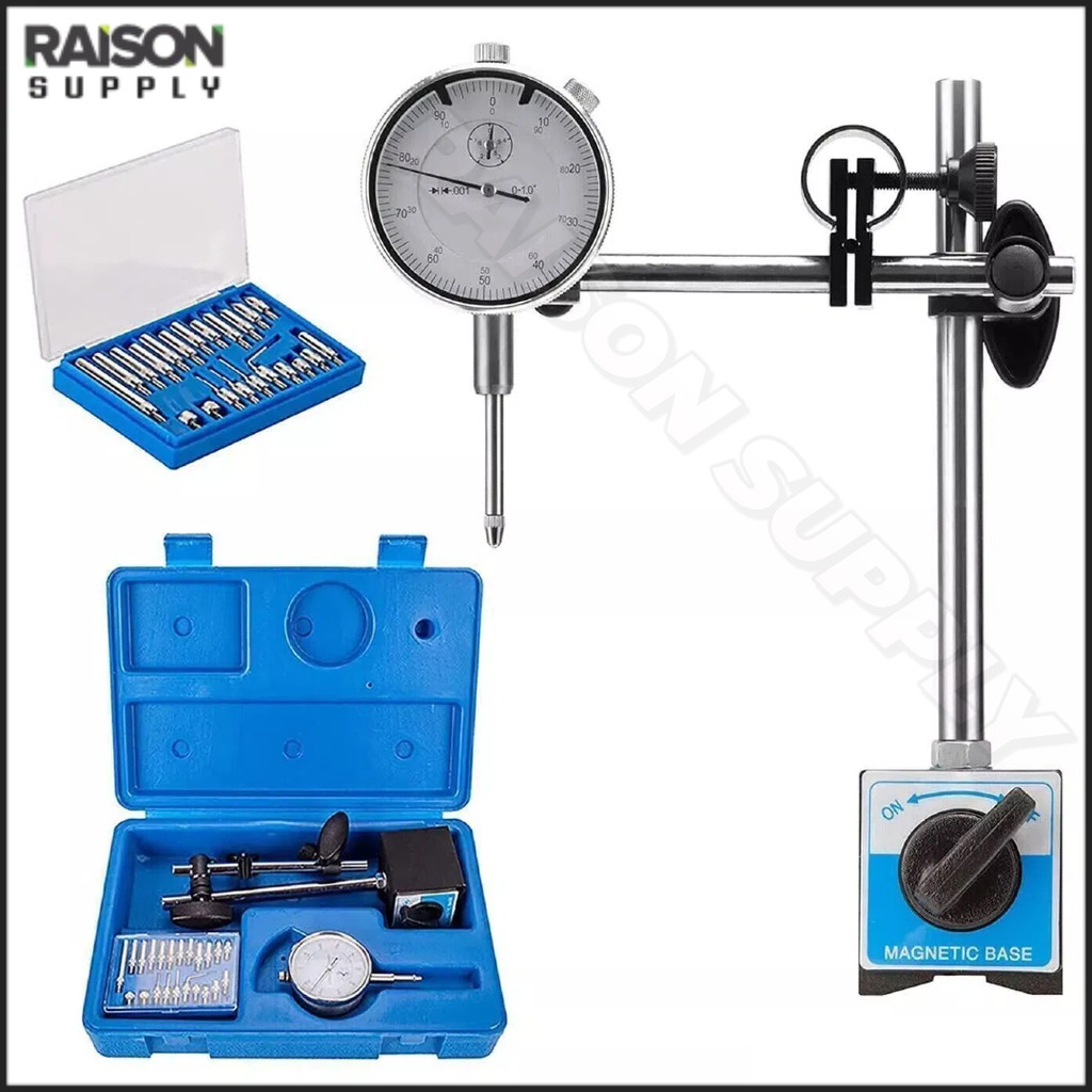 Professional 0-10mm Dial Indicator Gauge with Magnetic Base & Point ...