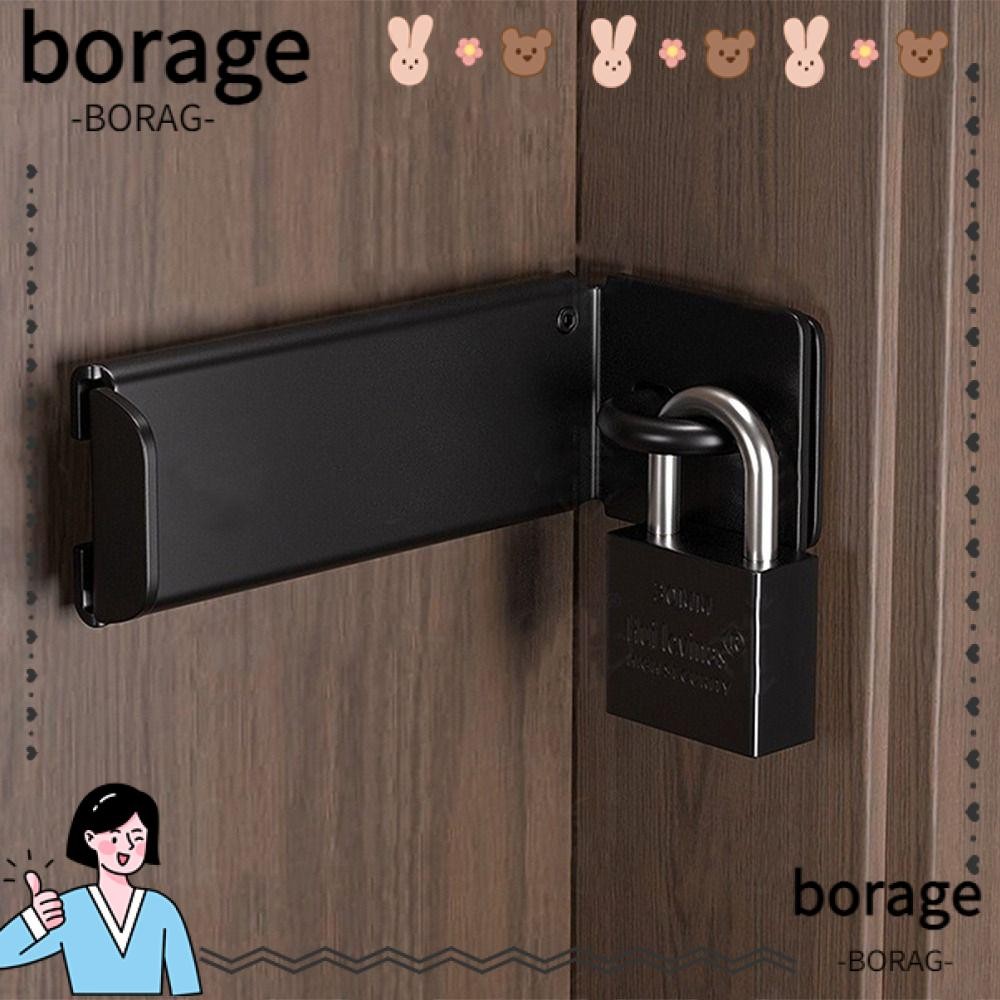 BORAGE Door Clasp Lock, Stainless Steel Right Angle Padlock Hasp ...