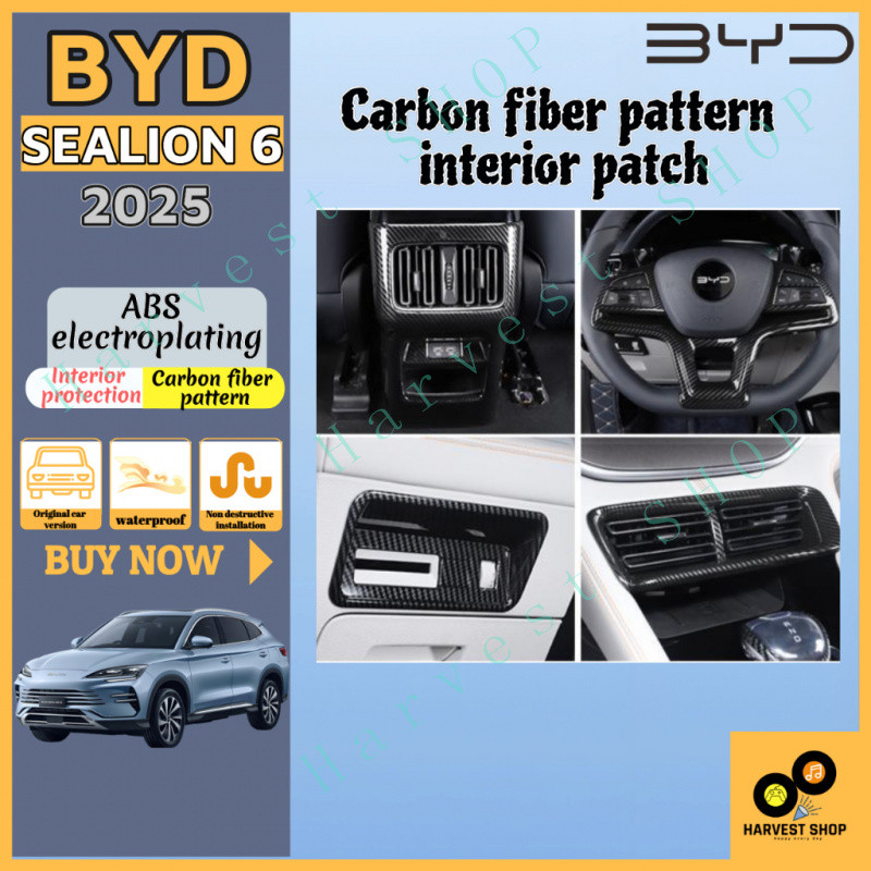 BYD SEALION 6 Interior Decoration Patch Carbon Fiber Pattern Central ...