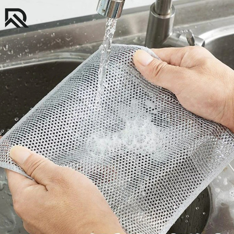 Household Kitchen Non-stick Oil Dish Clean Towel Wash Rags Non-Scratch ...