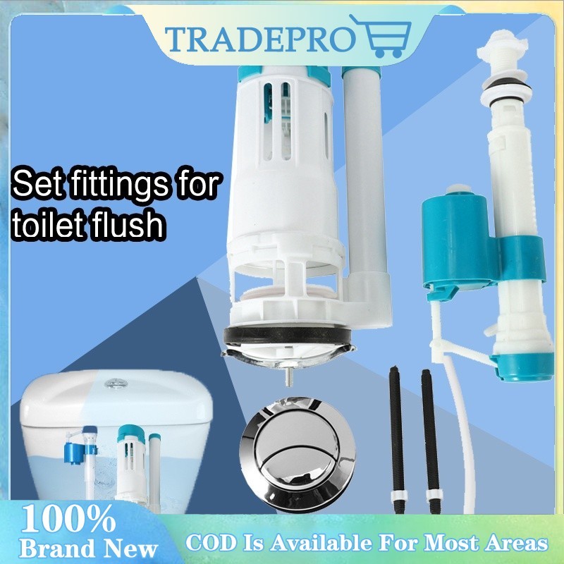 Toilet Tank Accessories Set Toilet Flush Set Toilet Inlet Drain Valve ...