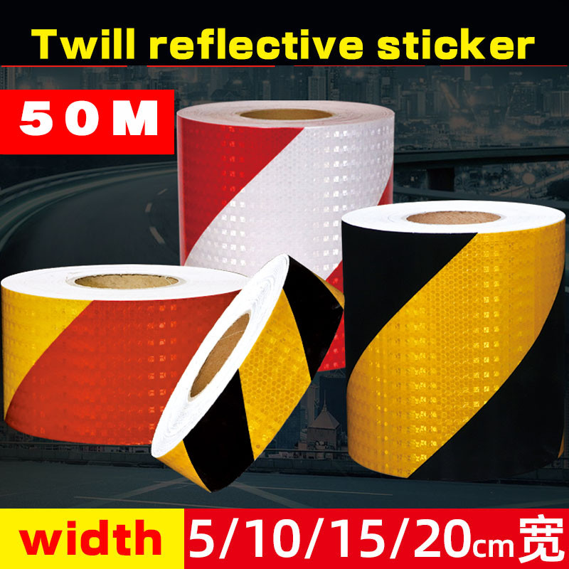 Shining Star Black Yellow Twill Reflective Sticker 5-20cm/50m Garage ...