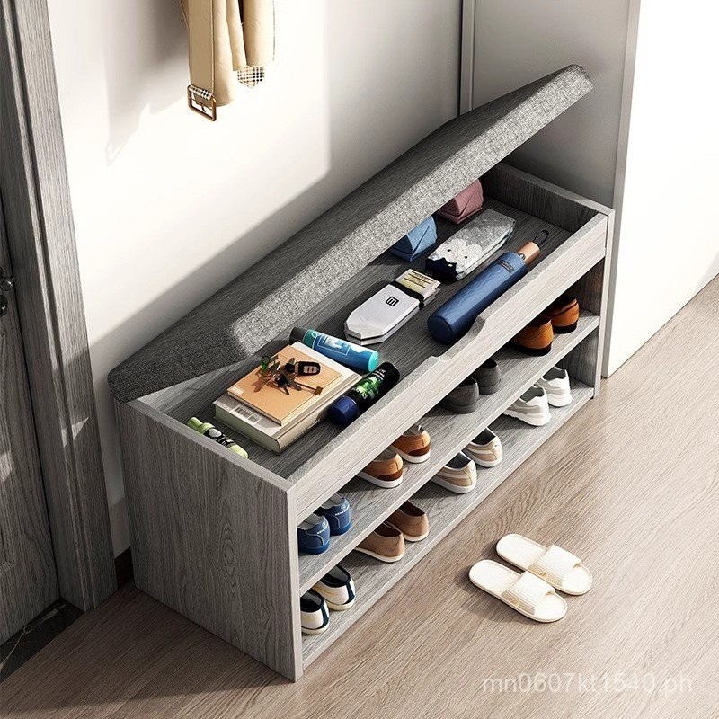 Integrated Entryway Long Bench Shoe Rack Shoe Changing Bench Shoe ...
