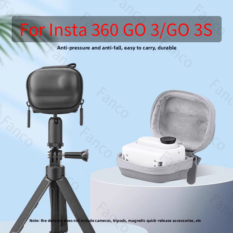 Portable Carrying Case for Insta360 GO 3/GO 3S PU Hard Shell Action ...