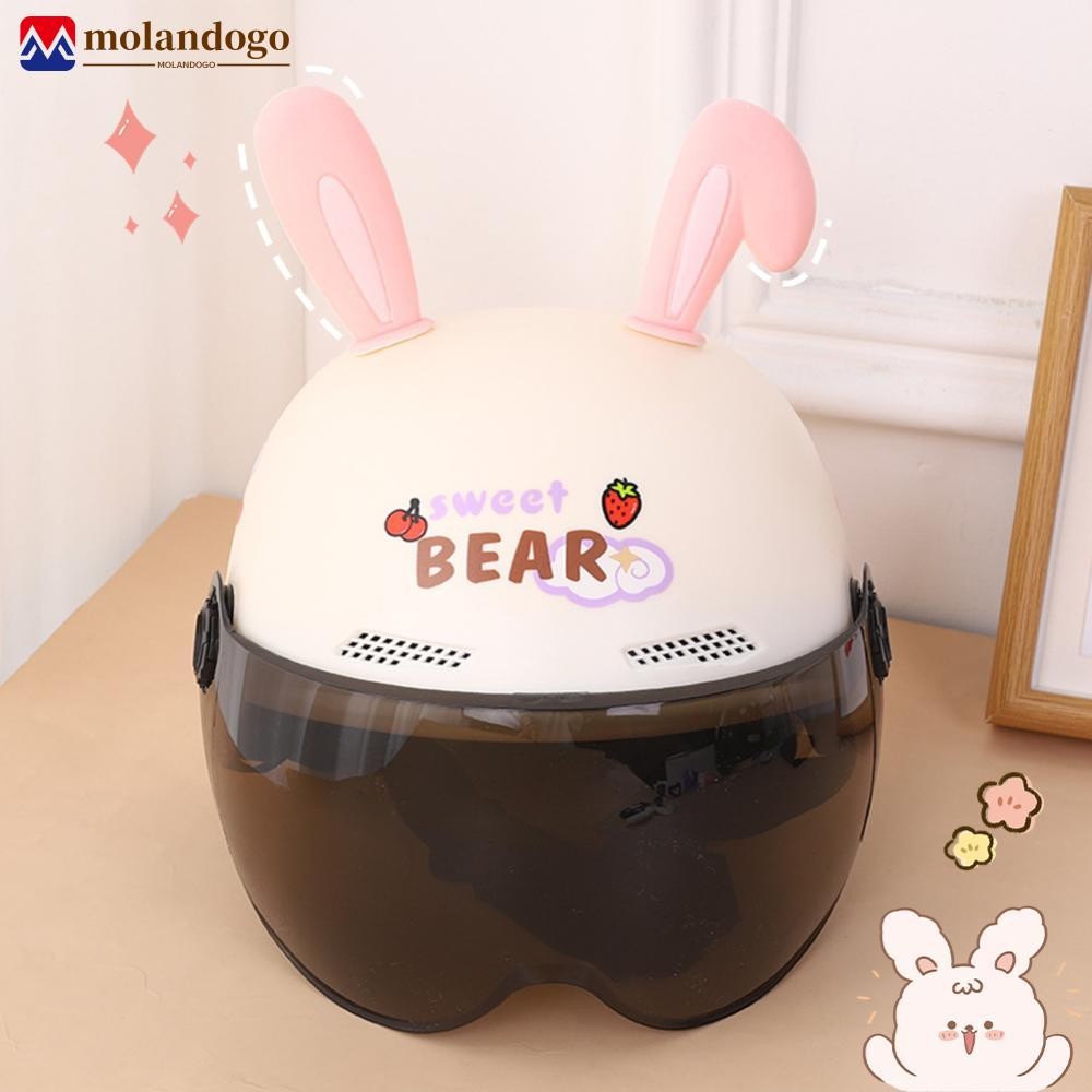 MOLANDOGO 2Pcs Motorcycle Helmet Long Rabbit's Ears Motocross Electric ...