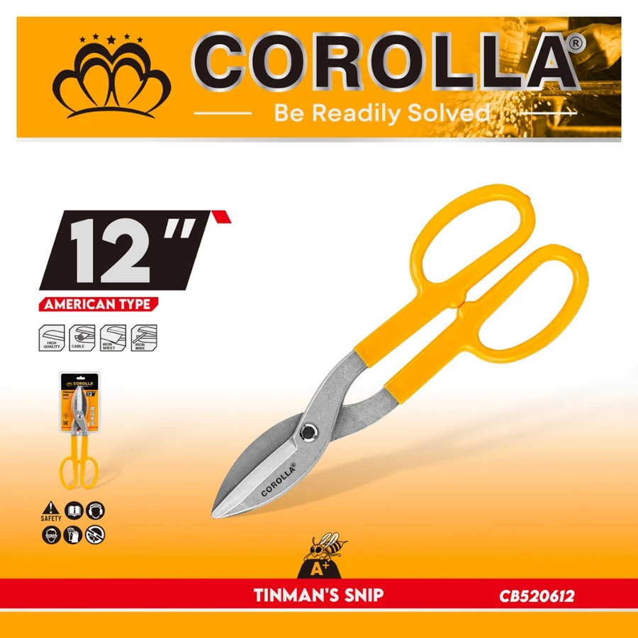 Corolla 12 Inch Zinc Scissors / 12 Inch Tin Snip Plate american type ...