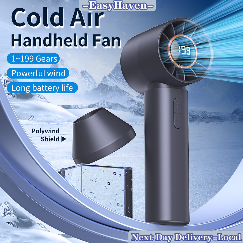 [Local]199 Speed USB Handheld Turbo Fan Cold Air Mini Fan Rechargeable ...