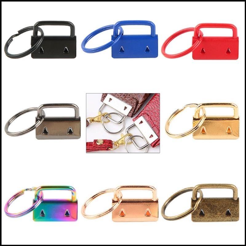 UKI 50 Pcs Key Fob Hardware Key Chain Fob Wristlet with Key Rings for ...