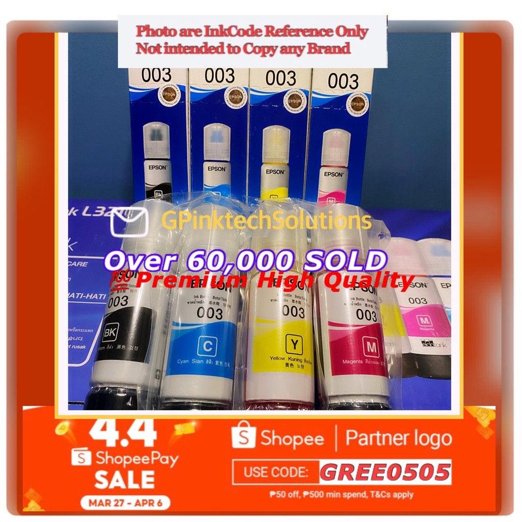 003 Ink Refill Compatible for Printers L3210 L3250 L3150 L5190 L5290 ...