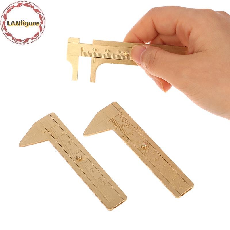 LANfigure Mini Brass Vernier Caliper Portable Sliding Ruler Metal ...