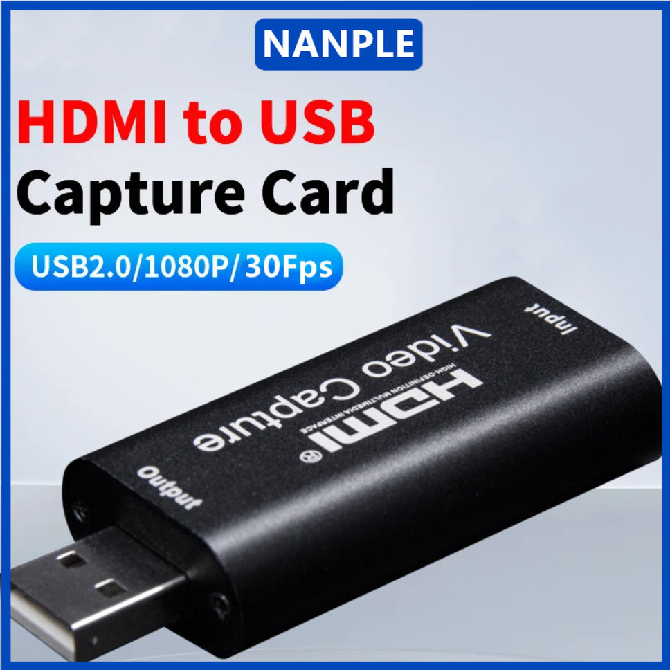 NANPLE USB Video Capture Card 4K HDMI to USB Video Grabber Live ...