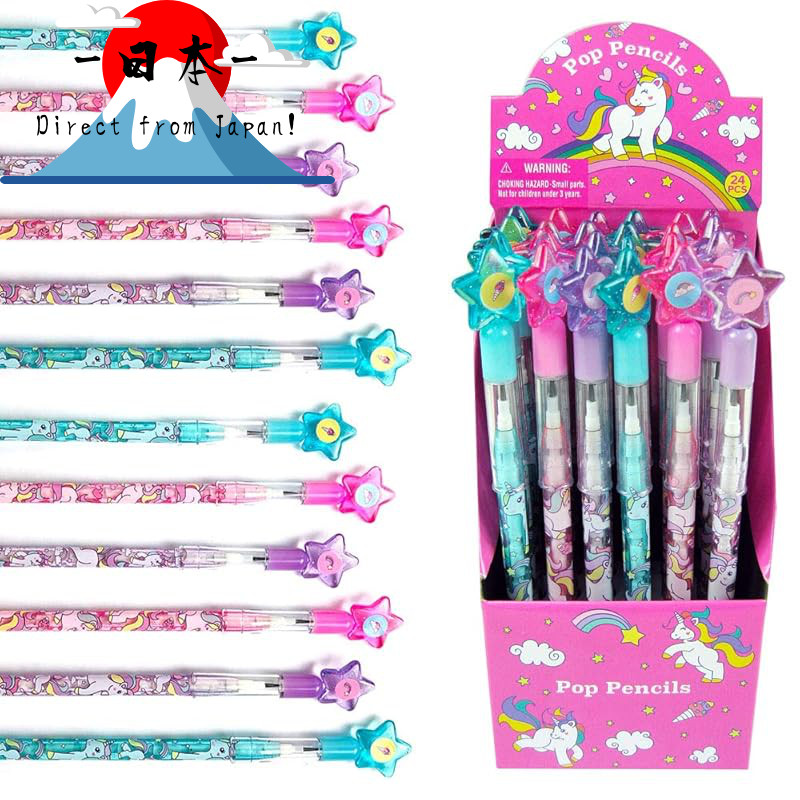 [Direct from Japan] Tiny Mills 24-Piece Unicorn Stackable Push Pencil ...