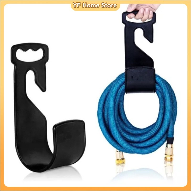 Garden Hose Racks Large Wall Mount Black Holder for Outdoor Use ...
