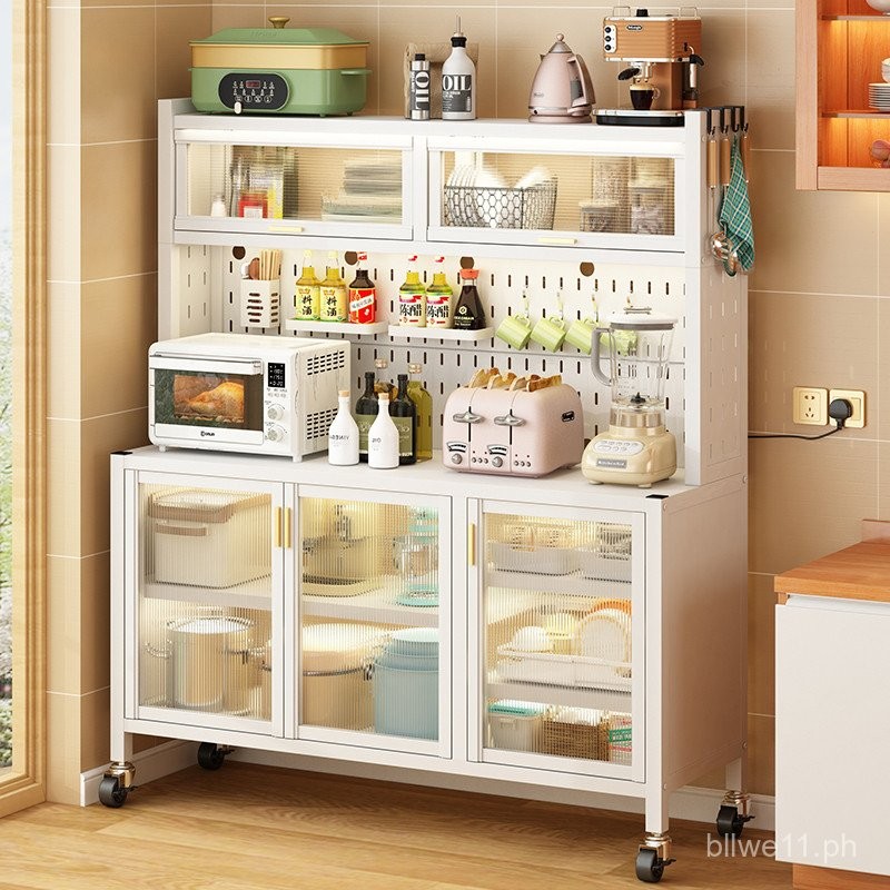 Kitchen Rack DIY Large Floor-Standing Multi-Layer Perforated Board ...