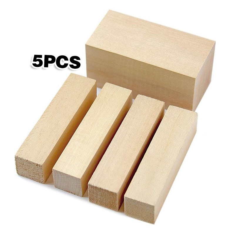 5Pcs Basswood Carving Blocks Carving Wood Blocks Whittling Wood Blocks ...