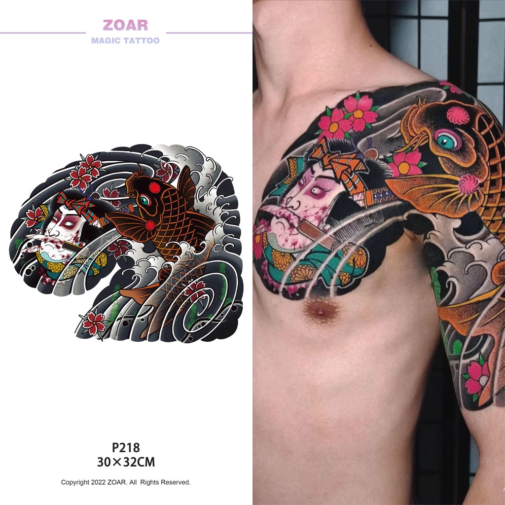 Pagpapadala mula Bulacan Temporary tattoo sticker ZOAR-54【Large color ...