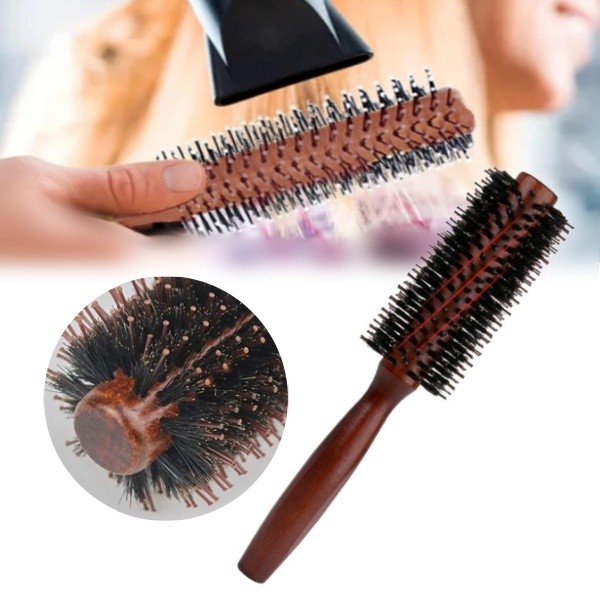 Curling Comb Wooden Hair Blower Brush Roller Brush Massage Cylinder ...