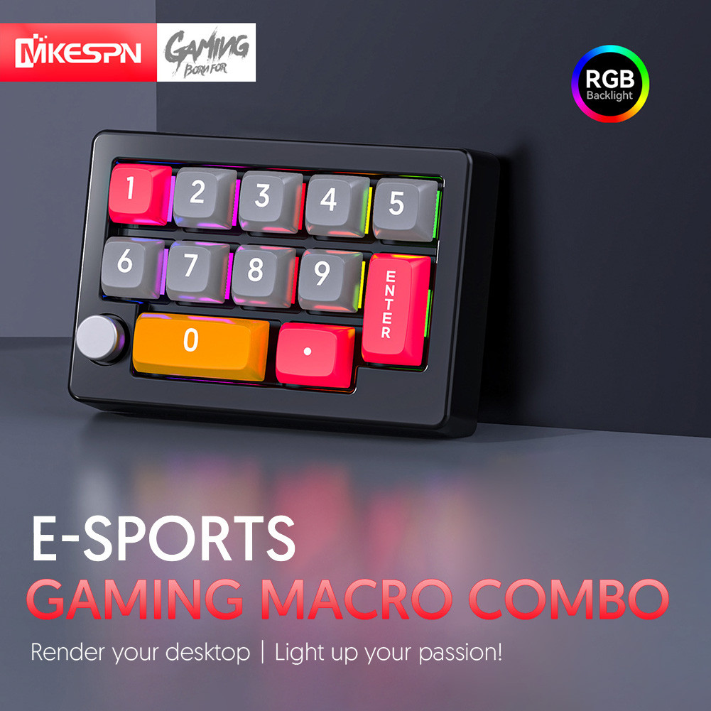 13 Key Wired Macro Programmable Programming KeyPad Fully Hot Swappable ...