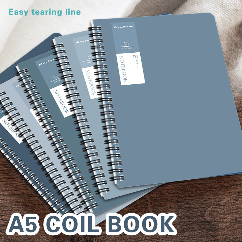 5pcs Thick A5 Spiral Notebook 60 Sheets Binder Notebook Student Line ...