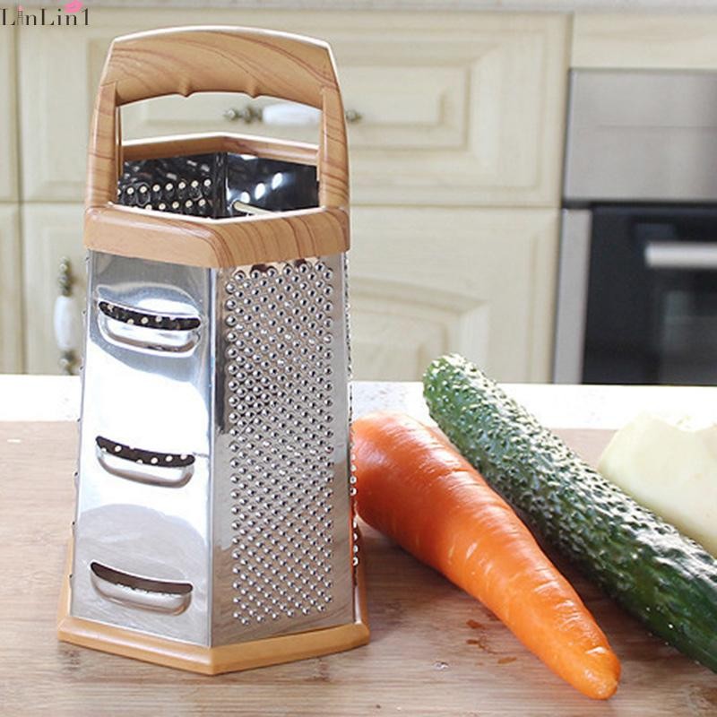 Kitchen Stainless Steel 6-Sided Box Grater Vegetable Cheese Slicer ...