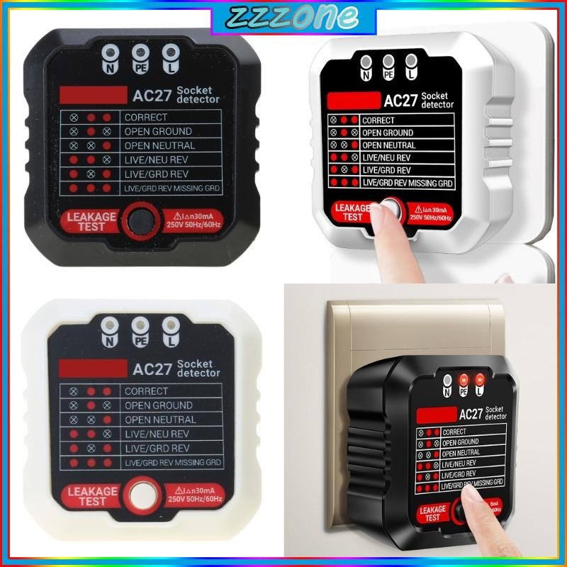 zzz US EUPlug Outlet Socket Tester Detectors Circuit Polarity-Voltage ...