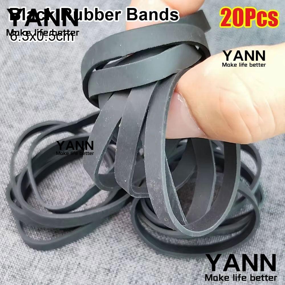 YANN1 20Pcs Rubber Bands, Black 6.3x0.5cm Rubber Ring, Sturdy ...
