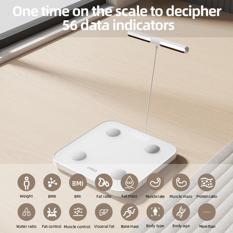 Eight-Electrode Electronic Scale Body Fat Scale Gym Professional Human ...