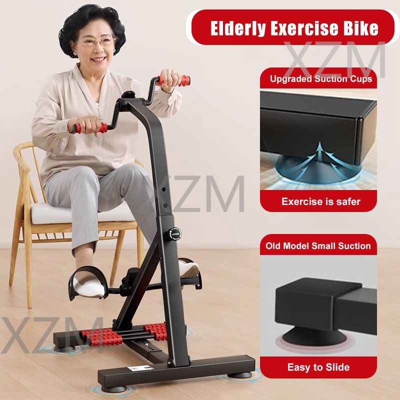 Rehabilitation Bicycle with Time Control, Foldable Elderly Indoor Fitness  Exercise Bike, Arm and Leg