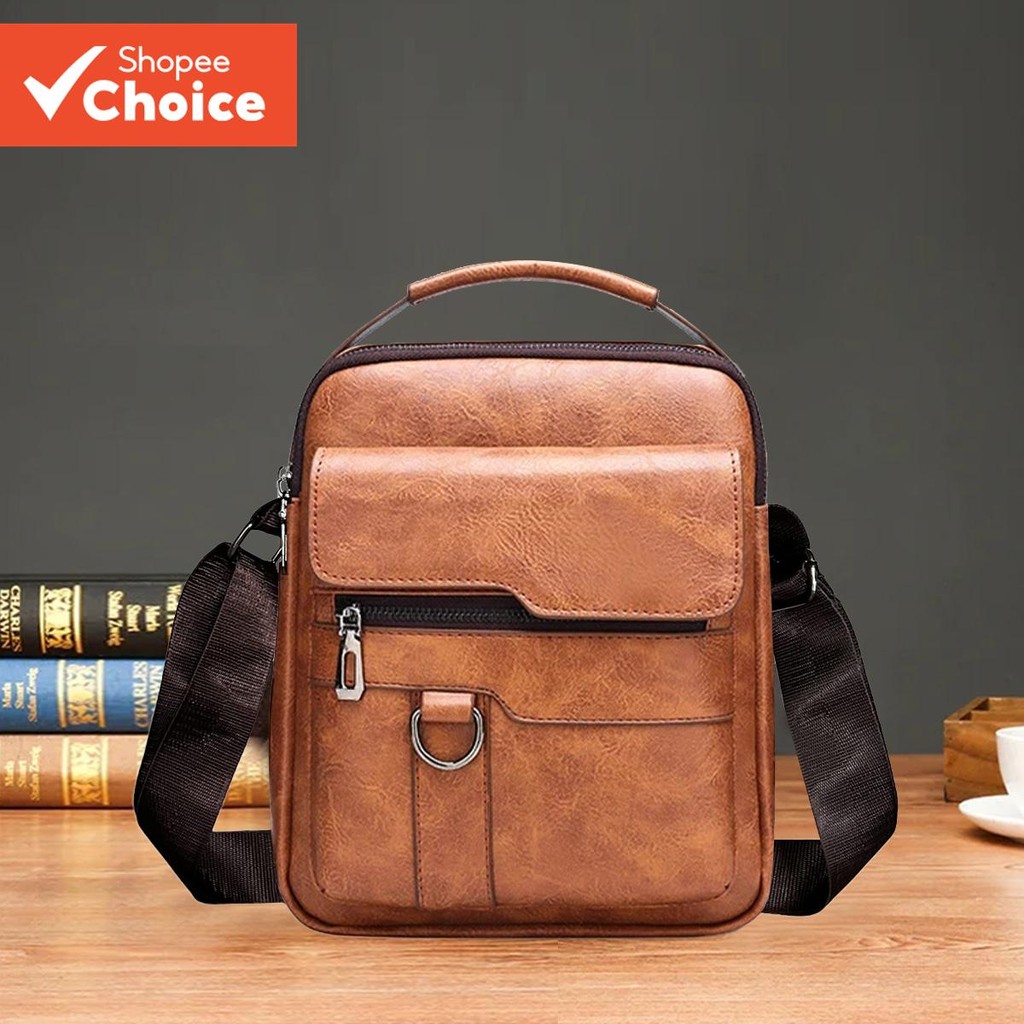 Waterproof Men’s Crossbody Bag with Shockproof iPad Pocket for 9.7