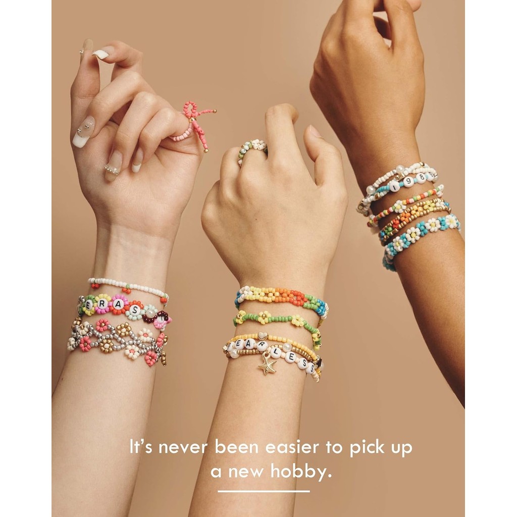 Deinduser Glass Seed Beads Bracelet Making Kit, 3mm 10000 Pcs Tiny