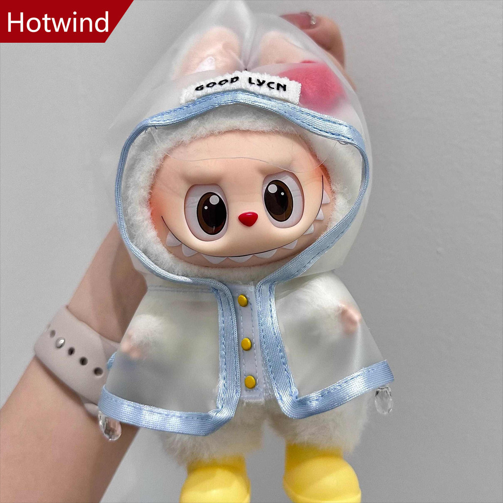 (No dolls) For 17 cm labubu v1/v2/v3 clothes summer rainy day dopamine ...