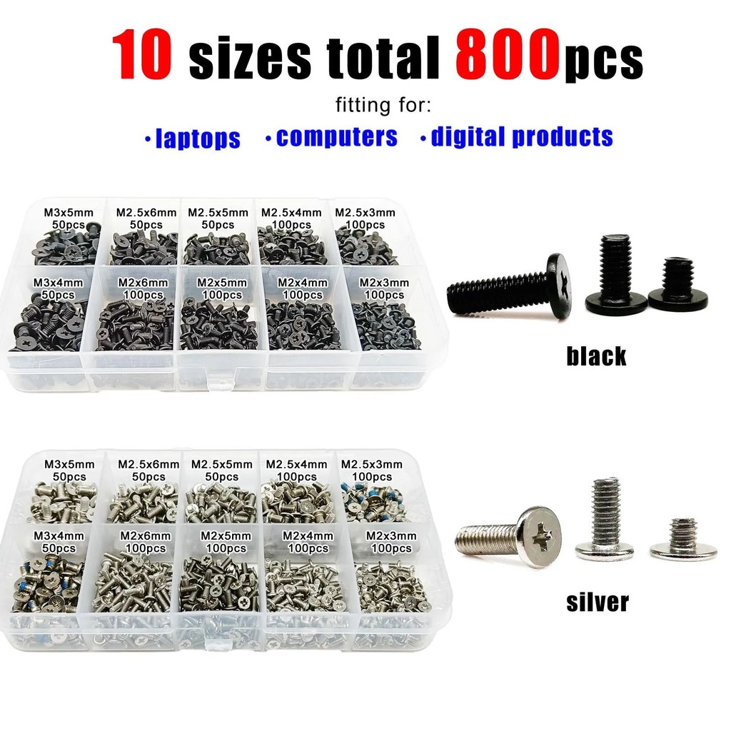 thumbnail image 2 of GooBetter Ultra Thin Flat Head Phillips Screws For Laptop Computers - A2 Stainless 2 of 6