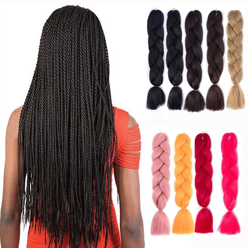Braiding Fiber Synthetic DIY Women Wigs Weave Hair Braids Twist ...