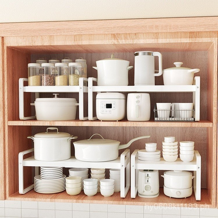 Storage Partition Board Desktop Cabinet Countertop Pot Rack Spice ...
