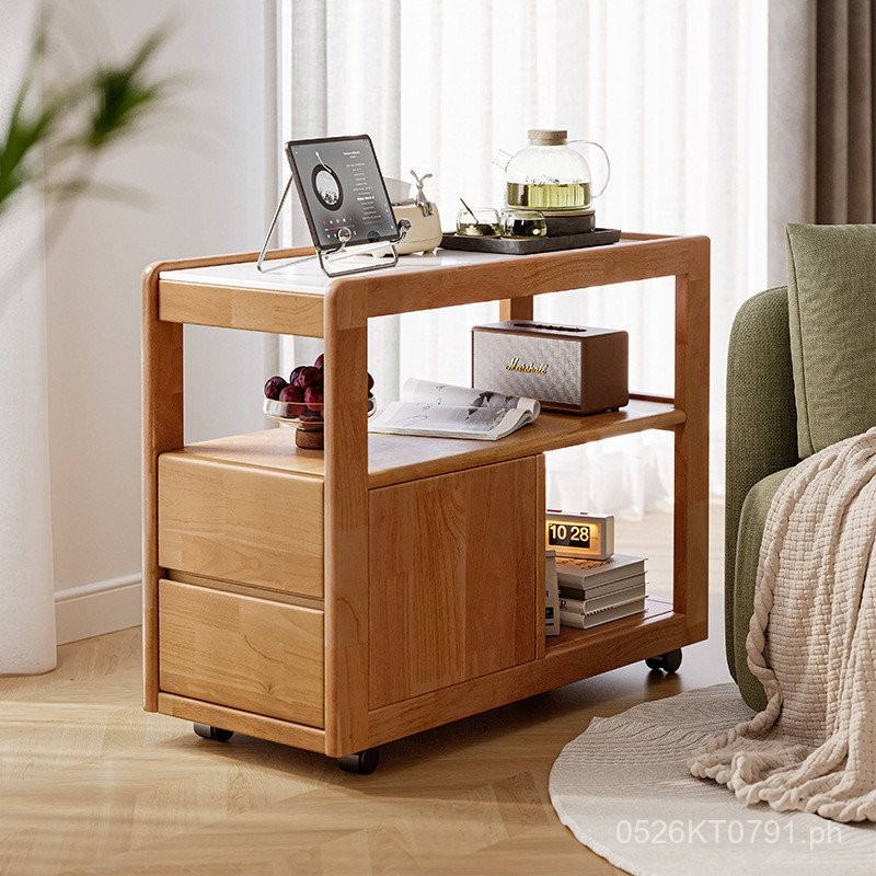 Side Cabinet Table Solid Wood Small Coffee Table Living Room Nordic ...