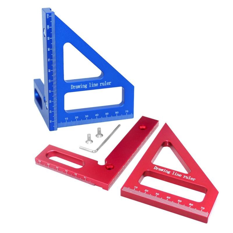 GMARTY 3D Multi Angle Aluminum Red Measuring Ruler 45/90 Degree ...