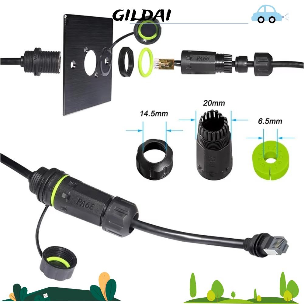 GILDAI RJ45 Docking Connector, RJ45 Panel Mount Extension Cable ...