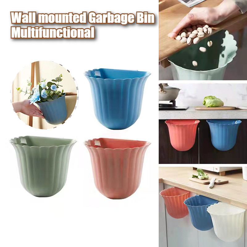 Mini Trash Can Wall Mounted Garbage Bin Kitchen Waste Countertop ...