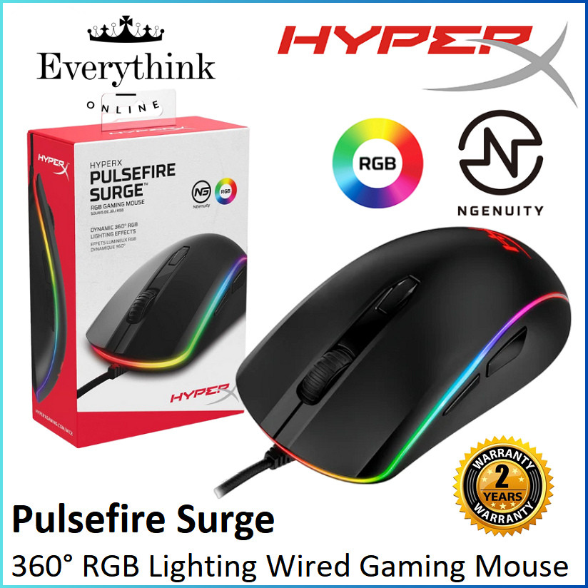 HYPER-X HYPERX PULSEFIRE SURGE WIRED GAMING MOUSE WITH 6 BUTTONS AND ...