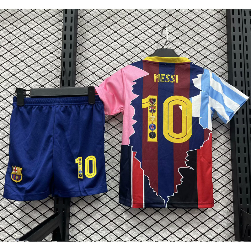 Boys Soccer Champion Summer T-Shirt & Shorts Set – Messi Style Sports Outfit main image 1
