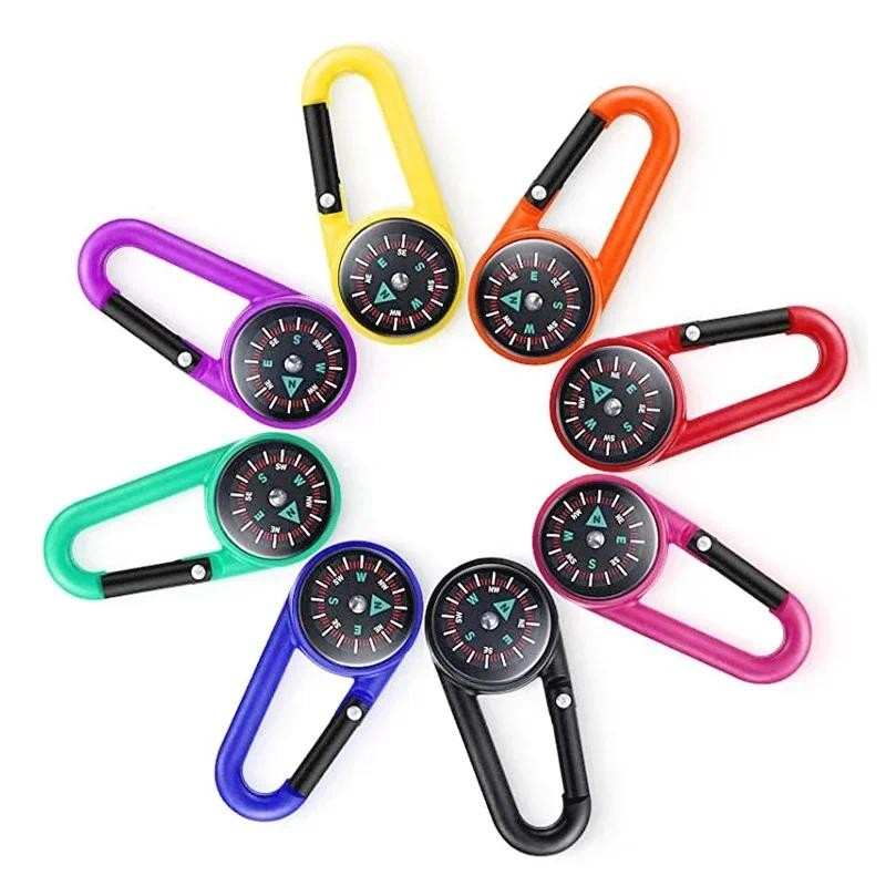 Mini Lightweight Compass, Portable Carabiner Keychain Compasses ...