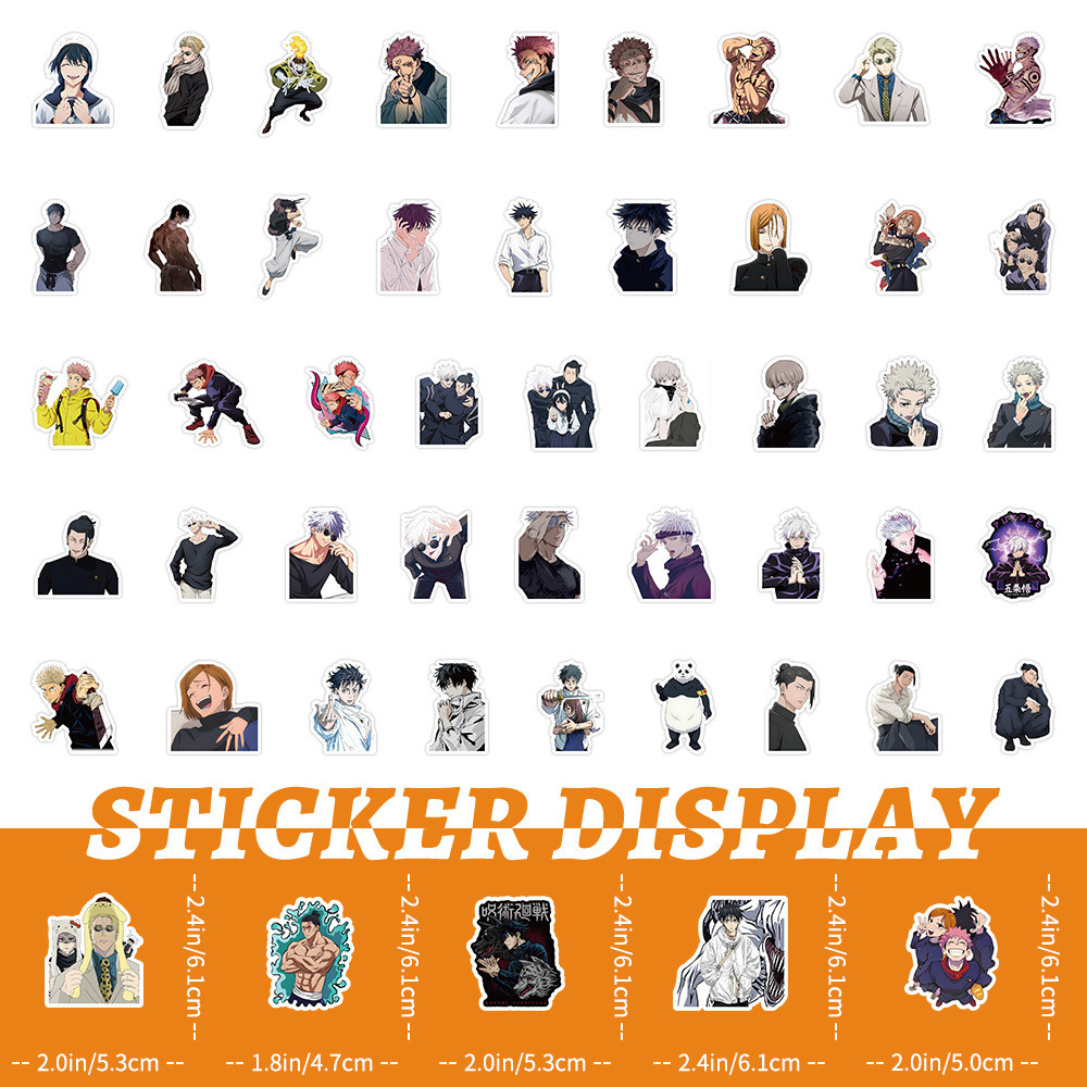 40-103pcs Manhwa Manga Jujutsu Kaisen Q - version Stickers Satoru Gojo ...