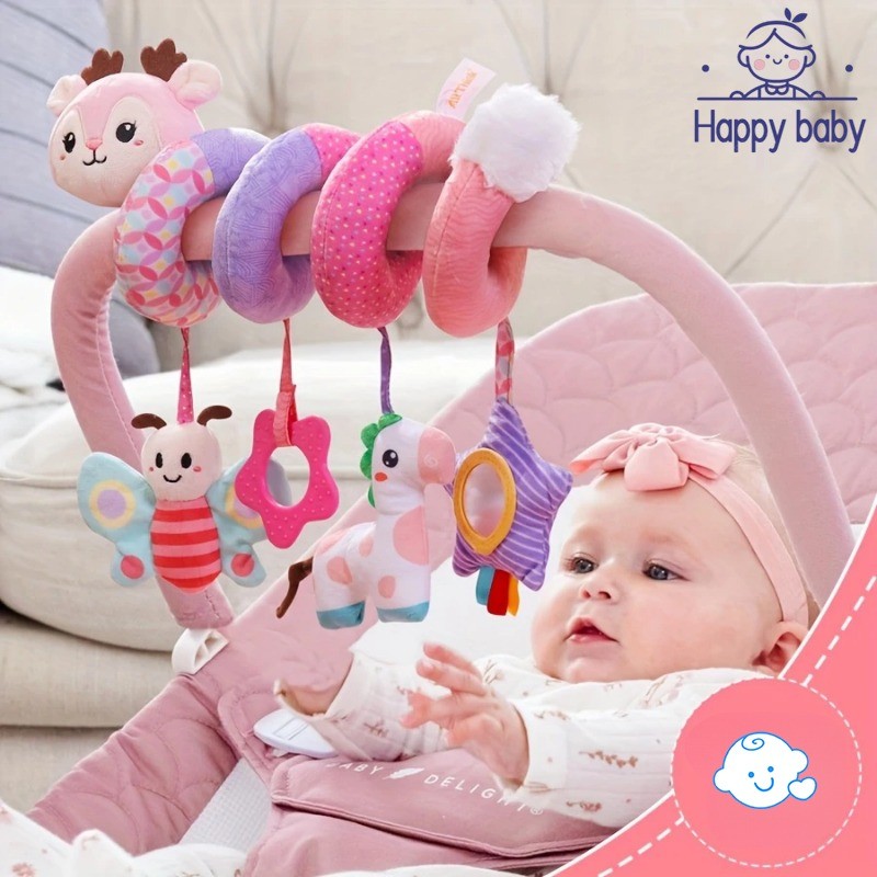 Baby Crib Bed Bell Rattle Toy with Music Baby Educational Toddler Toys ...
