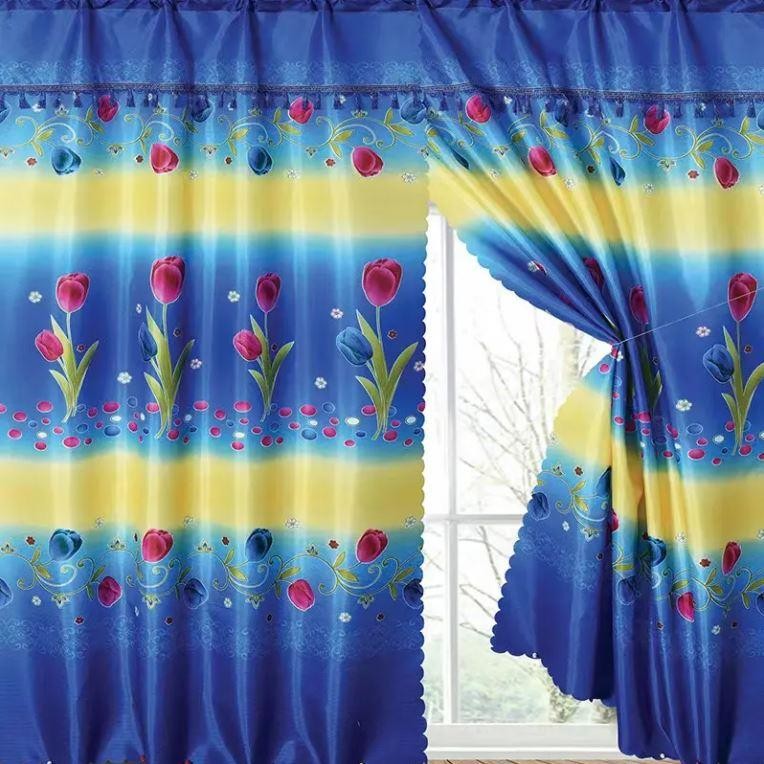 Double Wrap lace curtain No Ring Kurtina Curtains & Drapes Living Room ...