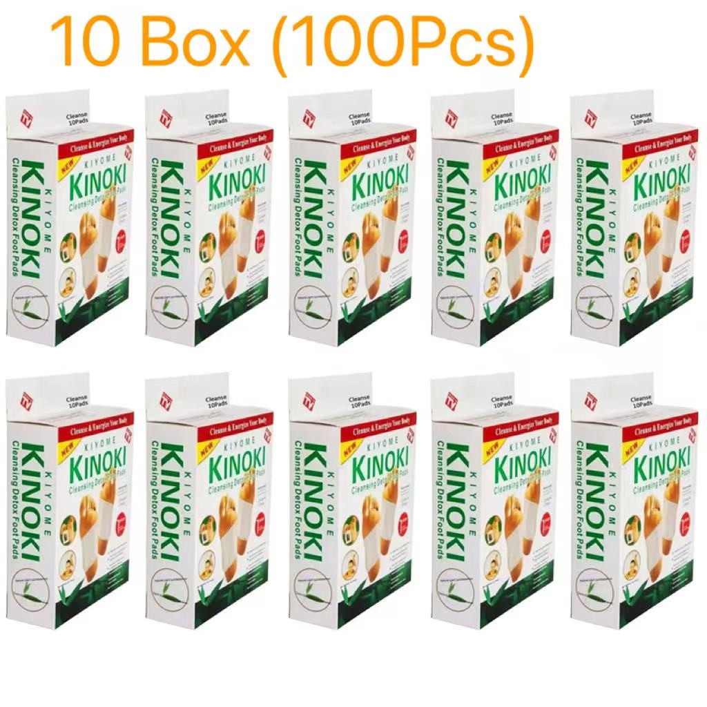 10 boxes (100 pcs) Cleansing andDetoxifying Foot Patch Men's andWomen's ...