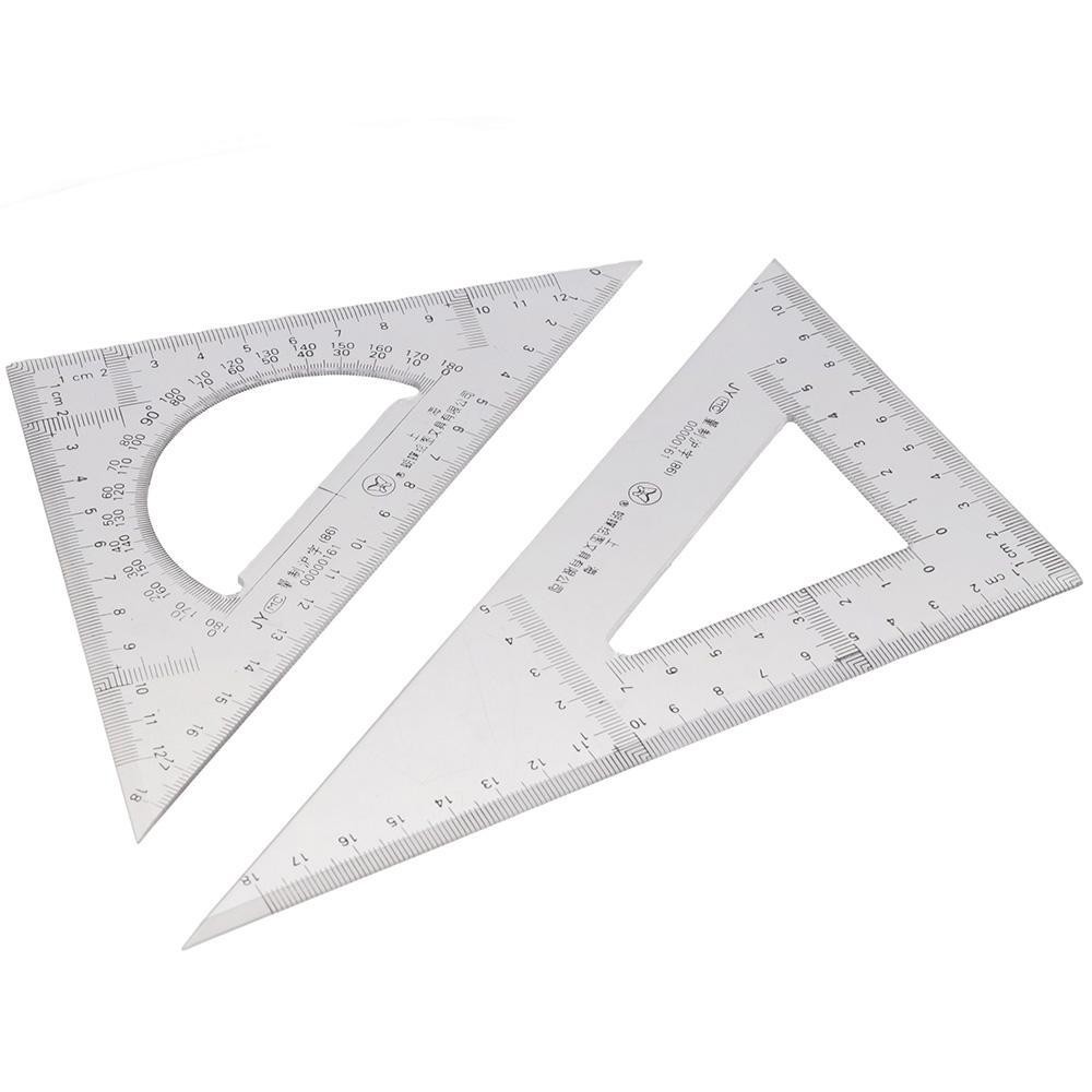 ROSE 2 Pack Plastic Ruler, 45/90 Degree Acrylic Ruler, Drafting Tool ...