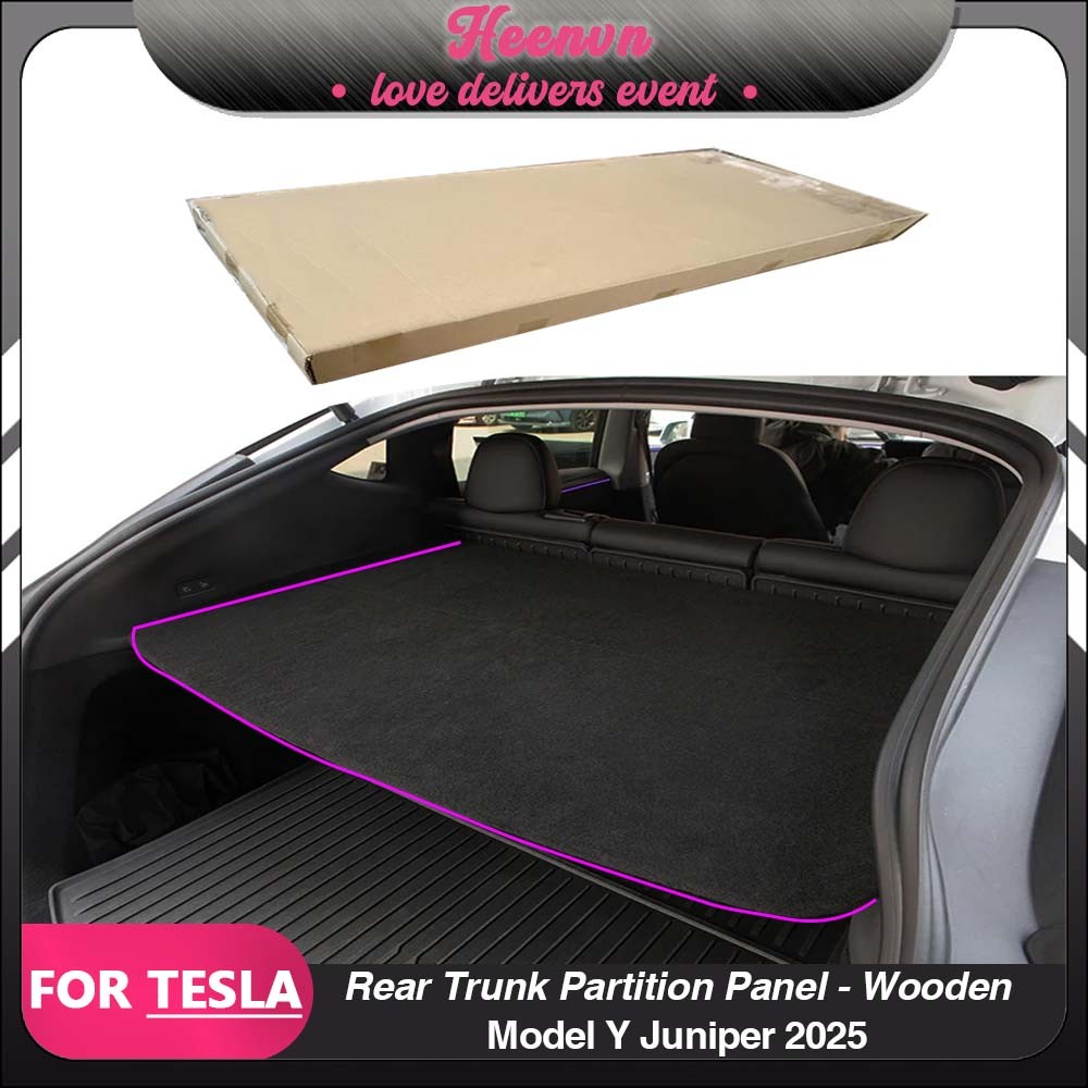 For Tesla Model Y Juniper 2025 Trunk Cargo Cover Curtain Rear Luggage ...