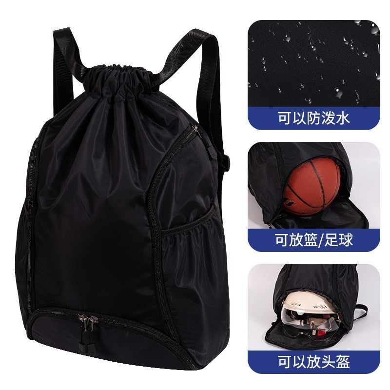 Men's Multi-Purpose Basketball Swim Backpack Spacious Drawstring Sports ...